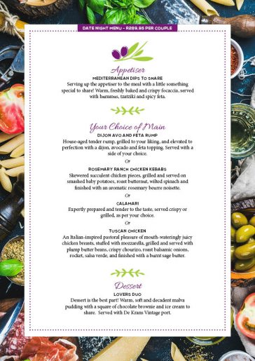 3 Course Date Night Special at Olive & Oil - Durban Restaurants