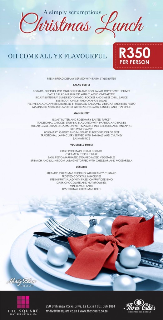 Christmas Day Lunch Buffet at Cosmopolitan Restaurant - Durban