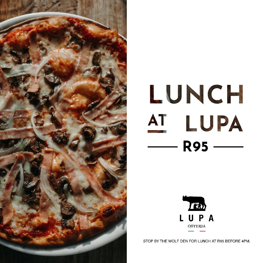 R95 Lunch Specials at Lupa Osteria - Durban Restaurants