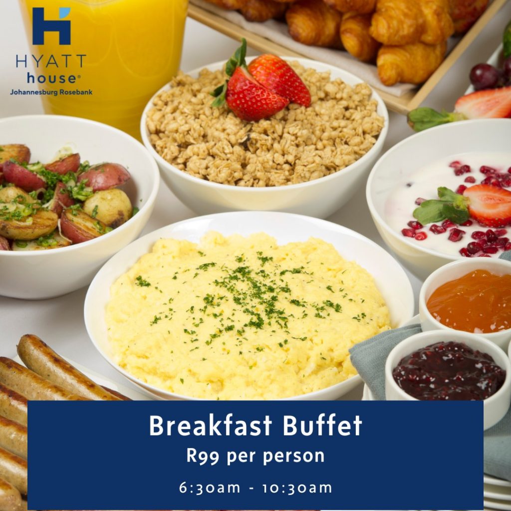 R99 Breakfast Buffet at the Hyatt House Rosebank Johannesburg